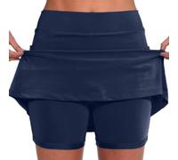 Faldas Mujer Verano Pantalones Cortos Mujer Deporte Deportiva Fluido Minifalda Tenis Falda Midi Hippie Tallas Grandes Tul Casual Hawaiana Plisada Ropa 2#Marina De Guerra XL