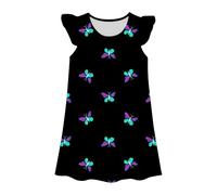Faldas para adolescentes niñas niños niñas moda lindo estampado princesa vestido vestido niños pequeños ropa casual vestidos lindos leggings con niñas, Negro , 7-8 años