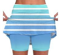 Faldas para mujer 2025, ligeras, suaves, clásicas, informales, a la moda, ajuste regular, acampanadas, estampado floral, vacaciones, playa, verano, faldas para mujer 2025, azul claro, M