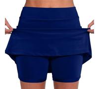 Faldas para mujer, casual, a la moda, ligeras, suaves, elásticas, de ajuste regular, para playa, fiesta hawaiana, maxi faldas para mujer, azul oscuro, 4XL