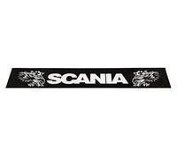 Faldilla faldón guardabarro Trasero Largo Apto para camión y Remolque Scania con inscripción de Goma Negra Flexible y Resistente 240 x 35 cm