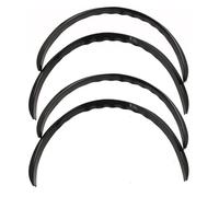 faldillas antibarro Guardabarros para VW Coche Moldura del Paso de Rueda Guardabarros Camión Aletines Goma Cejas Tiras Protector Adhesivos para Labios Antirrayas(4pcs Black)
