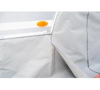 Faldón bajo de invierno hindermann con burlete textil gris claro 3 metros