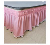 Faldón de Cama con elástico y Volantes, Bed Skirt Wrap Around Elastic No Twin Full Queen King Size 40cm Height Multicolor(Jade,100x200x40cm)