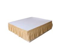 Faldón de Cama con elástico y Volantes, Cenefa de Falda Cama con Banda elástica, Varios tamaños Multicolores, caída 40cm(Yellow,200x200cm)
