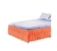 Faldón de Cama con elástico y Volantes, Cenefa de Falda Cama con Banda elástica, Varios tamaños Multicolores, caída 40cm(Select Colour Name,135x200cm)