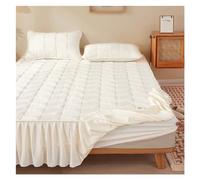 Faldón De Cama Falda de Cama Acolchada Soja Gruesa algodón Crudo for Madre y bebé, Funda Protectora, sábana Bajera, Colcha, colchón(200x220cm)