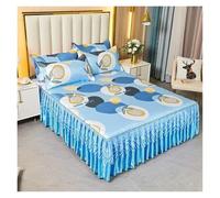 Faldón de cama, Juego de faldones cama 3 piezas multicolor múltiple(Color 11,3 pcs 180x220cm)
