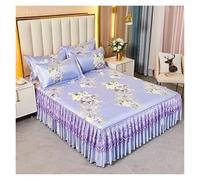 Faldón de cama, Juego de faldones cama 3 piezas multicolor múltiple(Color 14,3 pcs 180x220cm)