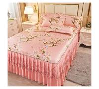 Faldón de cama, Juego de faldones cama 3 piezas multicolor múltiple(Color 15,3 pcs 180x220cm)
