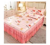 Faldón de cama, Juego de faldones cama 3 piezas multicolor múltiple(Color 20,3 pcs 200x220cm)