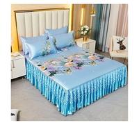Faldón de cama, Juego de faldones cama 3 piezas multicolor múltiple(Color 4,3 pcs 200x220cm)