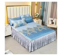 Faldón de cama, Juego de faldones cama 3 piezas multicolor múltiple(Color 9,3 pcs 200x220cm)