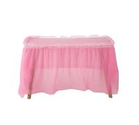 Faldón De Mesa 1pc Disposable Table Skirt BPA Free Plastic Tableskirt Disposable Reusable Rectangular Tablecloth Skirt Birthday Banquet Party(Pink)