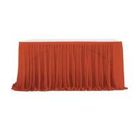 Faldón de mesa con volantes Falda de gasa con perlas brillantes, 4/6/9/14 pies, falda mesa volantes Guaze, decoración for banquete boda(Color 5,14FT-(75x426cm))