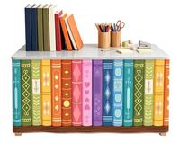 Faldón de Mesa para el Aula rectangular colorida de estantería 180x75 cm | Cubierta de Escritorio de Maestro para vuelta al cole, oficina, hogar, dormitorio, podios, armarios y rincones de lectura