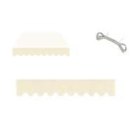 Faldón de Recambio para Toldo Retráctil 320g, Tela de Poliéster Impermeable con Borde Ondulato, Volante Protector UV Sombra para Patio Terraza Jardín, 2m 3m 6m, Solo(Beige,L4mxH0.3m)
