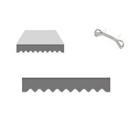 Faldón de Recambio para Toldo Retráctil 320g, Tela de Poliéster Impermeable con Borde Ondulato, Volante Protector UV Sombra para Patio Terraza Jardín, 2m 3m 6m, Solo(Dark Grey,L6mxH0.3m)