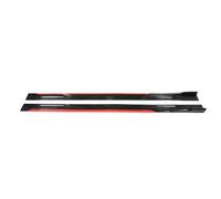 Faldón Lateral Coche Faldones Laterales De Coche 2,18 M, Divisores Aletas, Labio, 8 Piezas, Extensiones Faldón Lateral Universales(Red)