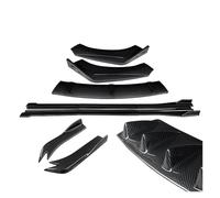Faldón Lateral Coche para A4 B7 B8.5 S4 para RS4 Divisores De Parachoques Delantero Coche Kit Carrocería Labios Extensiones Faldas Laterales Alerón(Carbon Look)