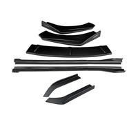 Faldón Lateral Coche para A8 2017-2024 Divisores Parachoques Delantero Coche Kit Carrocería Alerón Faldones Laterales Extensiones Ángulo Envoltura ABS(Gloss Black)