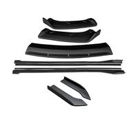 Faldón Lateral Coche para Infiniti para Q60 2013 Kit De Carrocería Parachoques Delantero Coche Protector Alerón Barbilla Extensiones Faldones Laterales(Matte Black)
