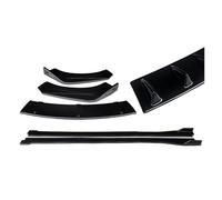 Faldón Lateral Coche para TT 2004-2019 Kit De Carrocería Parachoques Delantero Coche Protector Alerón Barbilla Faldones Laterales Difusor Trasero(Gloss Black A)