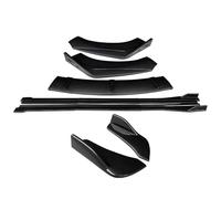 Faldón Lateral Coche para Volvo para V40 2013-2019 Kit Carrocería Coche Divisores Parachoques Delantero Alerón Labios Extensiones Faldones Laterales(Carbon Look)