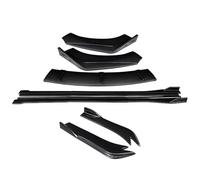 Faldón Lateral Coche para VW para Sagitar 2015-2018 Divisores De Parachoques Delantero Coche Kit Carrocería Labios Extensiones Falda Lateral Alerón(Carbon Look)