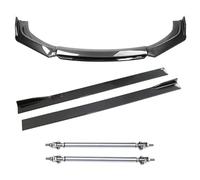 Faldón Lateral Coche Separador De Labios Parachoques Delantero, Faldas Laterales Fibra Carbono Negras, Varillas Puntal, Accesorios Universales para Coche(Carbon Fiber)