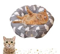 Faldón para árbol de Navidad con túnel para Gatos, Cama Tipo túnel para Gatos Debajo del árbol de Navidad, Cama para Gatos Multifuncional Plegable para árbol de Navidad (E)