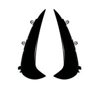 Faldón trasero 2X Para Benz Para GLC Clase X254 Para AMG Line 2023 Difusor Parachoques Trasero Alerón Cuchillo Viento Cubierta Embellecedora ABS parachoques(Gloss Black)