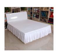 Faldones De Cama Colcha de Color liso for decoración de cama, colcha de Hotel con volantes, falda cálida envolvente completa, 2 lugares, 40cm de altura for el hogar Cubre Somier(CQ002-35,150X200x40cm)