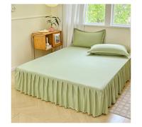 Faldones de Cama Falda de Cama Color sólido con Cuatro Esquinas y Banda elástica, Protector colchón tamaño Twin/matrimonial/Queen/King(Color-4,120x200cm)