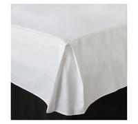Faldones De Cama Falda De Cama Hotel, 5 Colores, Lona Algodón Grueso, Línea(White,180x200x30cm)