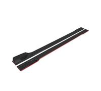 Faldones Laterales Automóvil Faldones Laterales Universales para Coche, Paneles Basculantes Extensión, Divisores Labios, Alerón Lateral para Civic ABS, 2M/2,2 M 6 Uds(A Black Red 2.2m)