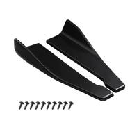 Faldones Laterales Automóvil Protector Borde Labio para Parachoques Trasero Coche, Cubierta Falda Lateral, Protectores Esquina con Tornillos Universales, 1 Par(48cm Black)