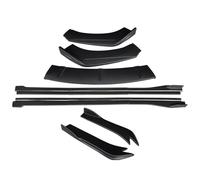 Faldones Laterales Carrocería Kit Carrocería Divisores Parachoques Delantero para VW para Passat para CC 2009-2012, Extensiones Faldones Laterales, Envoltura Trasera, Ángulo ABS(Matte Black)