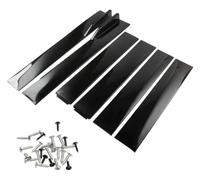 Faldones Laterales Coche Faldón Lateral para Coche 1 Par 2 M Extensión Paneles Basculantes Divisores Labios ABS Escalón Exterior(D-Model Black)