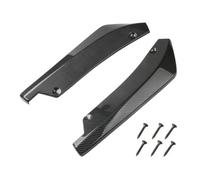 Faldones Laterales Coches 2 Difusores De Labios Parachoques Trasero Coche, Divisores Alerón, Protectores contra Arañazos, Fibra Carbono Negra, Ángulo Traseros(Negro Brillante)