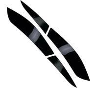 Faldones Laterales Par Alerones Traseros para Carrocería Coche Faros Delanteros Cejas Párpados Pegatinas Faros Delanteros Compatible con VW para Golf 6 MK6 2008-2013(Glossy Black)