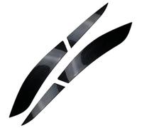 Faldones Laterales Par Alerones Traseros para Carrocería Coche Faros Delanteros Cejas Párpados Pegatinas Faros Delanteros Compatible con VW para Golf 6 MK6 2008-2013(Carbon Fiber Look)