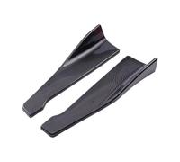 Faldones Laterales para Accesorios para BMW 1 Par Placa Protección Esquina Trasera Coche Cubierta Falda Lateral Protectores Parachoques Esquina(Carbon Fiber Black)