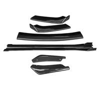 Faldones Laterales para BMW para X1 para F48 2020-2022 Kit Carrocería Parachoques Delantero Alerón Faldones Laterales Ángulo Trasero Divisor Negro Brillante(Carbon Fiber Look)