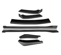 Faldones Laterales para BMW para X1 para F48 2020-2022 Kit Carrocería Parachoques Delantero Alerón Faldones Laterales Ángulo Trasero Divisor Negro Brillante(Matte Black)