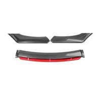 Faldones Laterales para Mitsubishi Lancer 2008-2015 Parachoques lantero Alerón Divisor Difusor Cuerpo Kit Flector Accesorios Universales para Coche(Carbon Red)