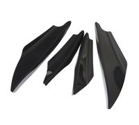 Faldones Laterales para Mitsubishi Lancer 2008-2017 4 Uds Parachoques Delantero Canards Splitter Fin Valence Spoiler Guards Accesorios universales Coche(Carbon Look)
