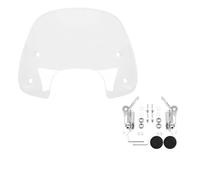 faldones Laterales Parabrisas Delantero Motocicleta, Cubierta Protectora Alerón De Pantalla Viento Doble Burbuja Soporte para Suzuki US125(Transparent 30cm)