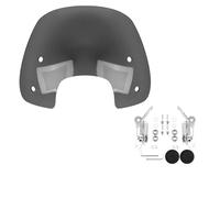 faldones Laterales Parabrisas Delantero Motocicleta, Cubierta Protectora Alerón De Pantalla Viento Doble Burbuja Soporte para Suzuki US125(Smoke 35cm)