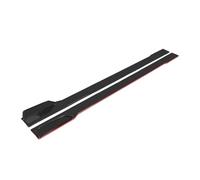 Faldones Laterales Universales Difusor Basculante Paneles Extensión Divisores Labios Parachoques Alerón Falda Negro Carbón Separador Faldón Lateral Automóvil(Black Red 2m a)